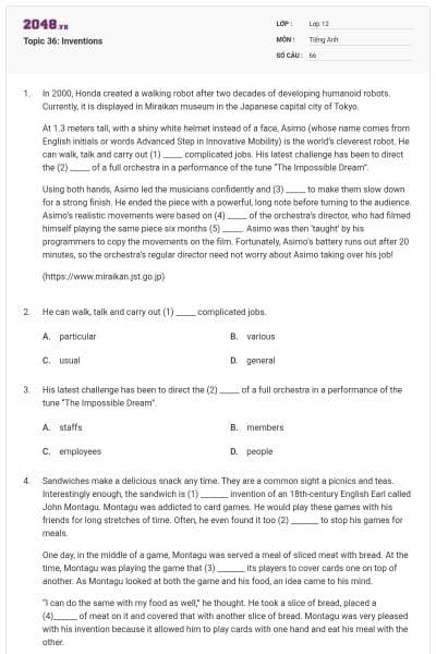 Topic 36: Inventions