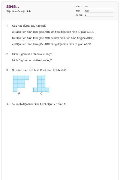 Diện tích của một hình