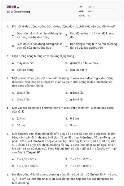 Bài 6: Ôn tập chương I
