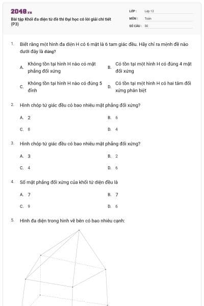 Bài tập Khối đa diện từ đề thi Đại học có lời giải chi tiết (P3)