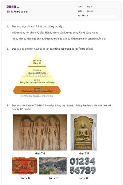 Bài 7: Ấn Độ cổ đại