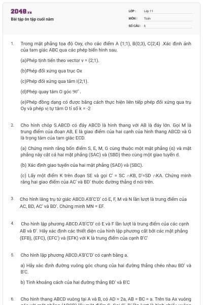 Bài tập ôn tập cuối năm