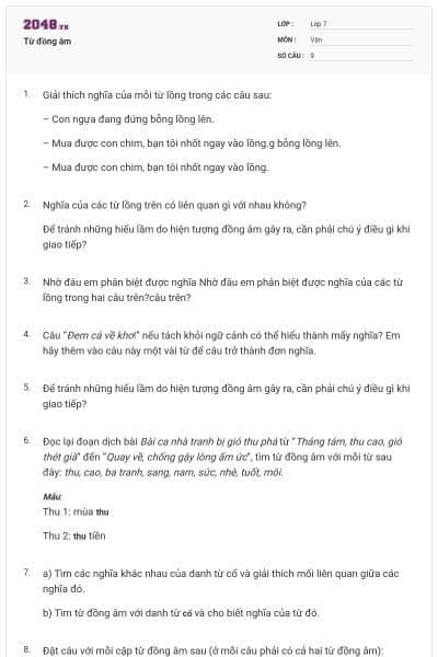 Từ đồng âm