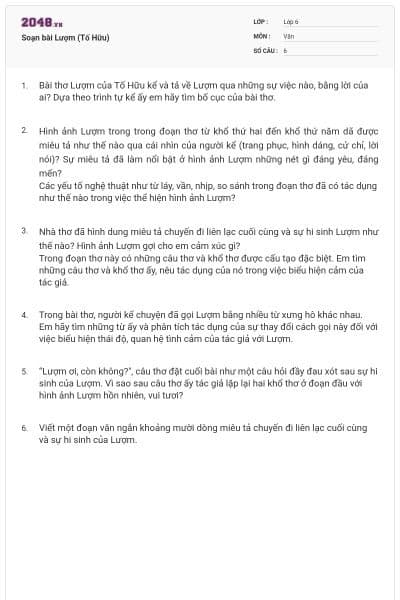Soạn bài Lượm (Tố Hữu)