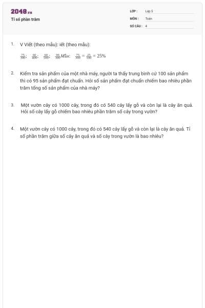 Tỉ số phần trăm