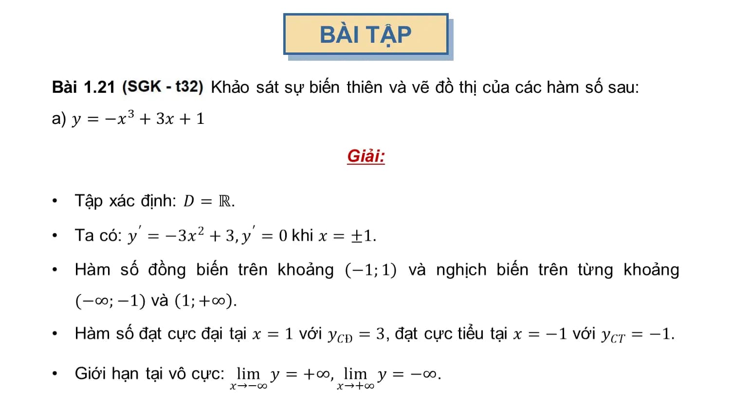 BÀI TẬP

 Giải: