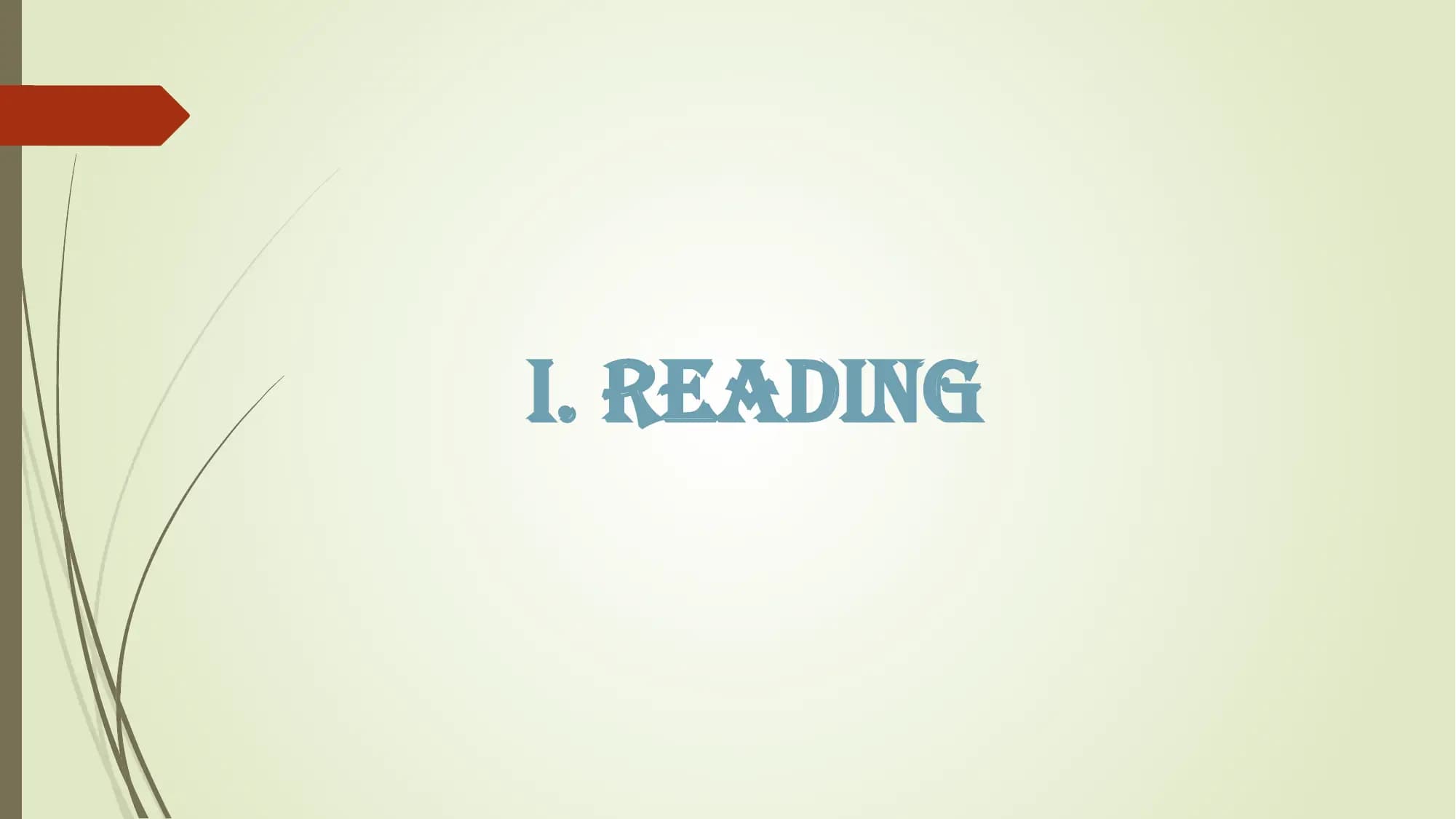 i. READiNG