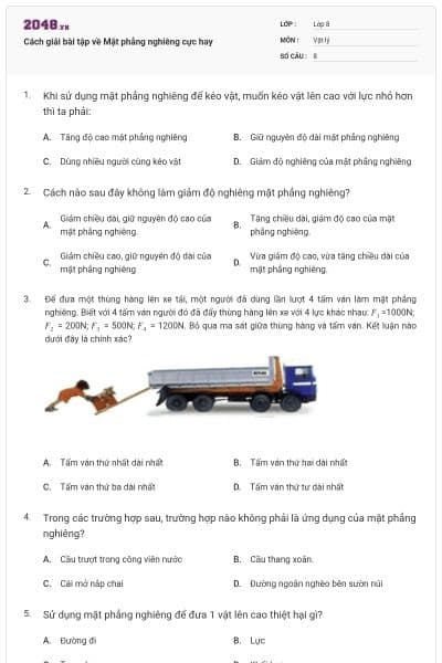Cách giải bài tập về Mặt phẳng nghiêng cực hay