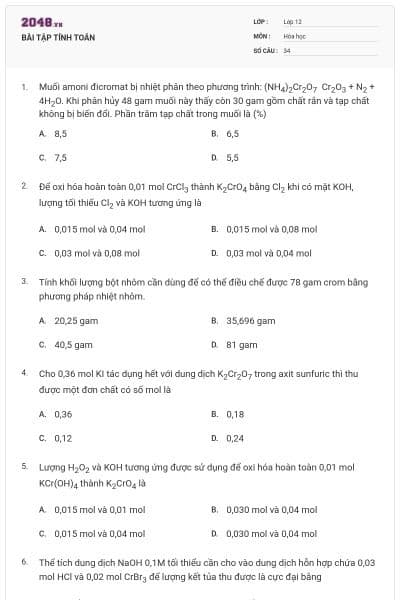BÀI TẬP TÍNH TOÁN