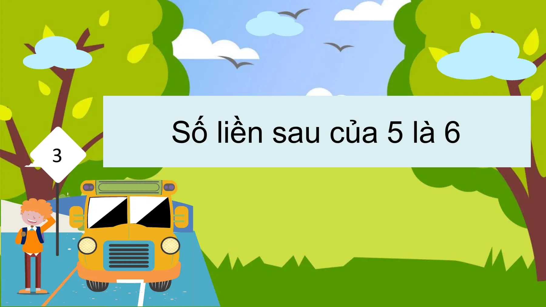 Số liền sau của 5 là…
 là 6
3