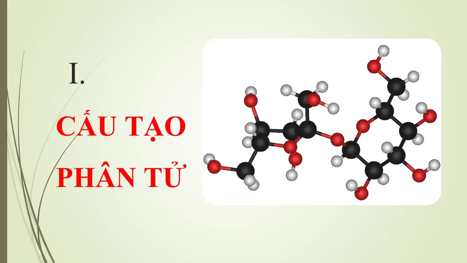 I.
CẤU TẠO
PHÂN TỬ