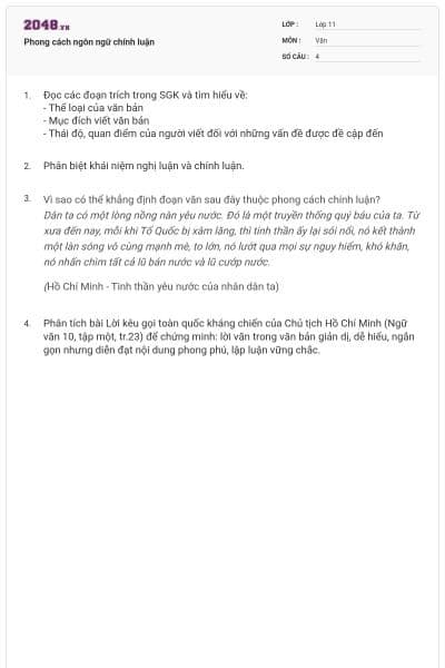 Phong cách ngôn ngữ chính luận