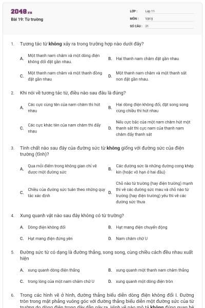 Bài 19: Từ trường