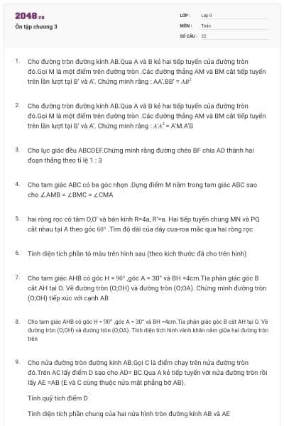 Ôn tập chương 3