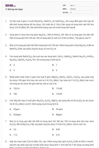11 Bài tập rèn luyện