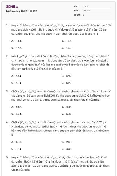 Muối có dạng CnH2n+4O4N2