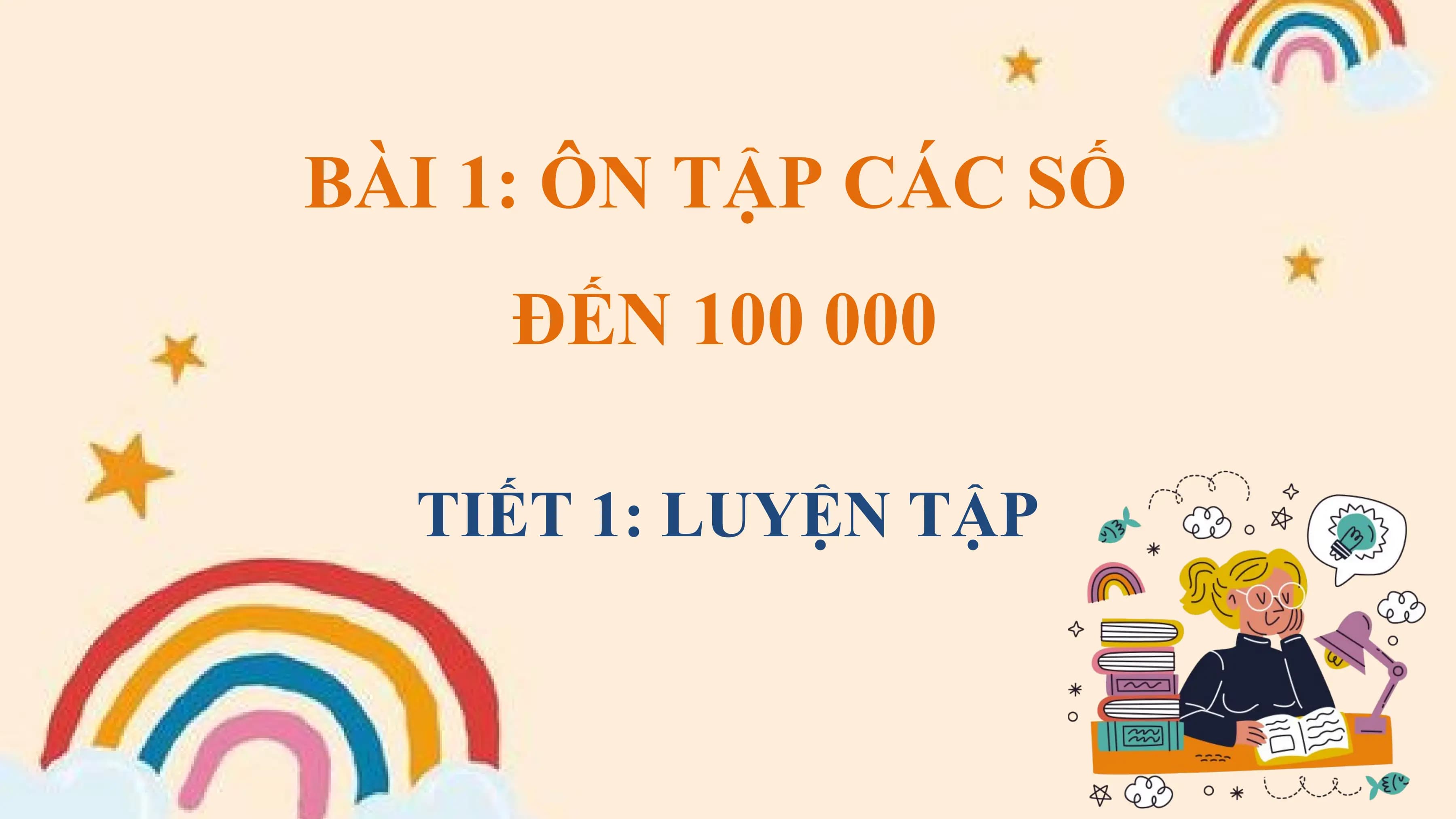 BÀI 1: ÔN TẬP CÁC SỐ
 ĐẾN 100 000

 TIẾT 1: LUYỆN TẬP