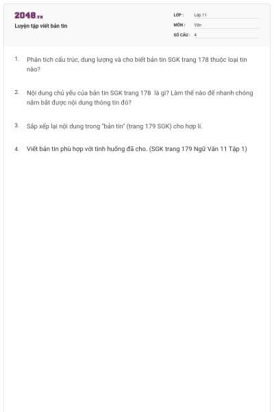 Luyện tập viết bản tin