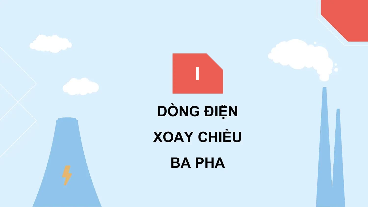 I

DÒNG ĐIỆN
XOAY CHIỀU
 BA PHA