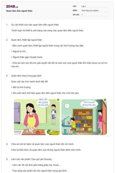 Quan tâm đến người thân