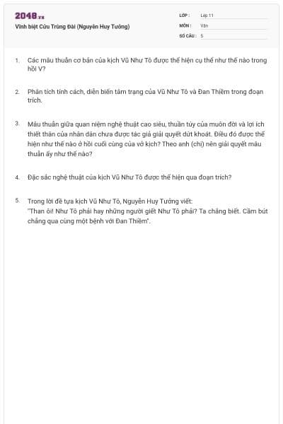 Vĩnh biệt Cửu Trùng Đài (Nguyễn Huy Tưởng)