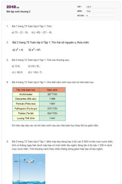 Bài tập cuối chương 2