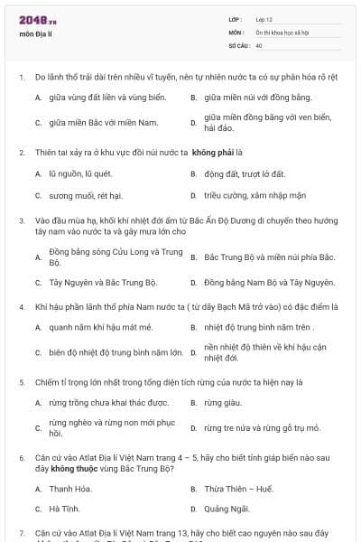 môn Địa lí