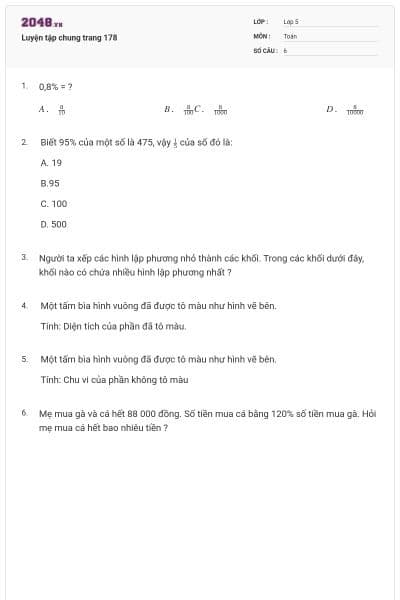 Luyện tập chung trang 178