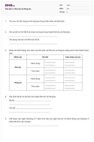 Văn bản 3. Non-bu và Heng-bu