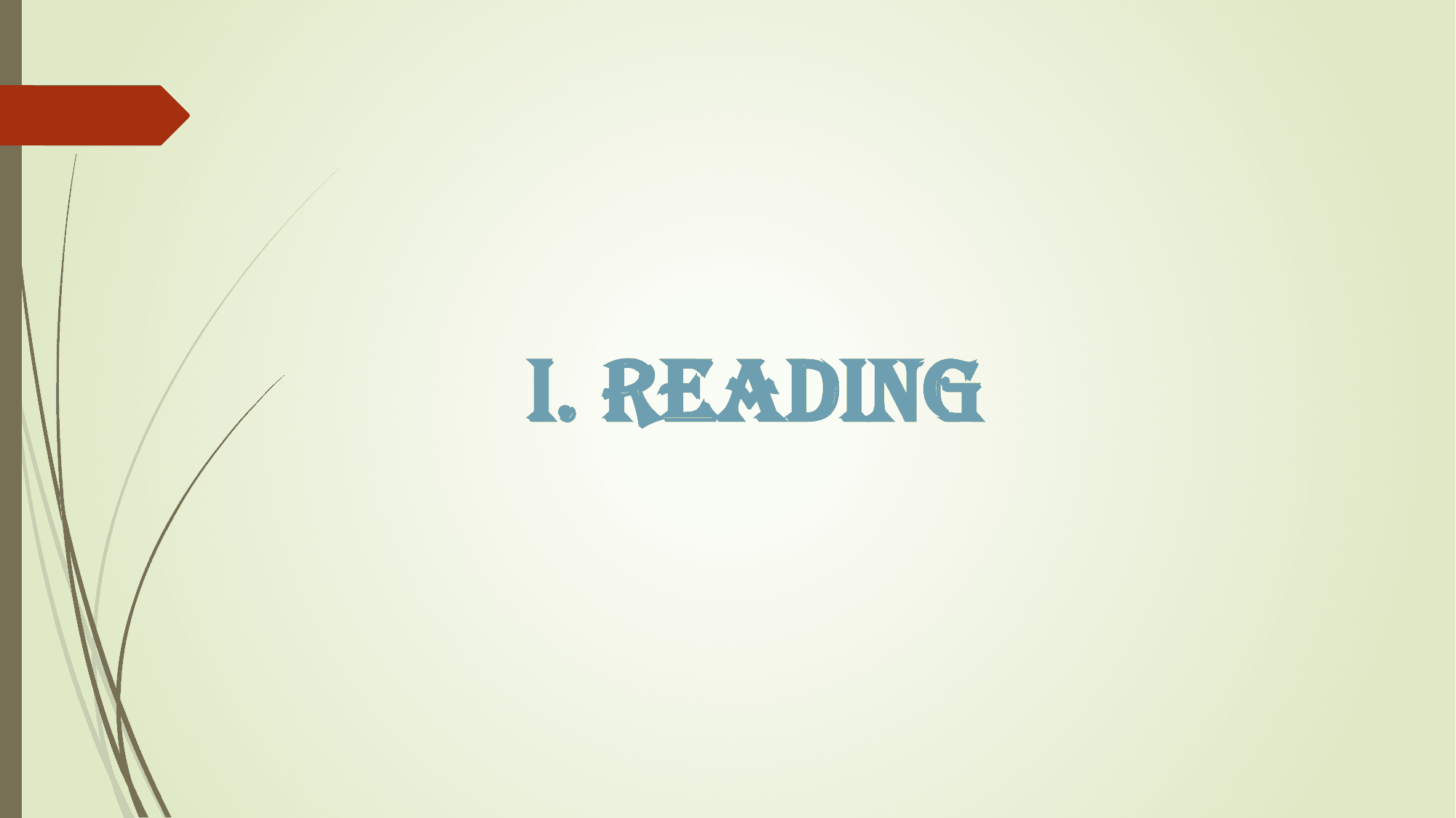 i. READiNG