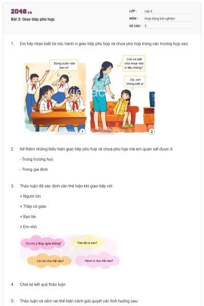 Bài 3: Giao tiếp phù hợp