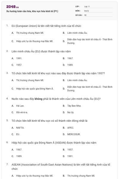 Xu hướng toàn cầu hóa, khu vực hóa kinh tế (P1)