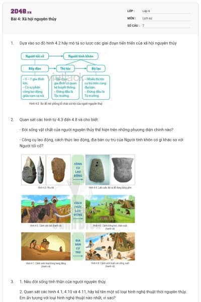 Bài 4: Xã hội nguyên thủy