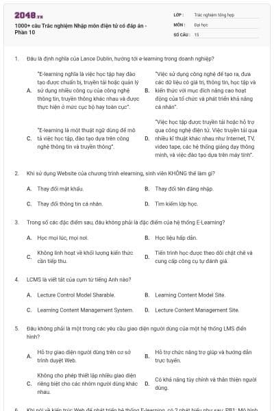 1000+ câu Trắc nghiệm Nhập môn điện tử có đáp án - Phần 10