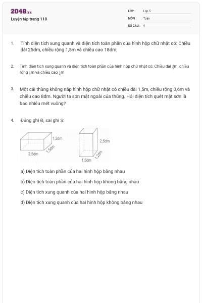 Luyện tập trang 110