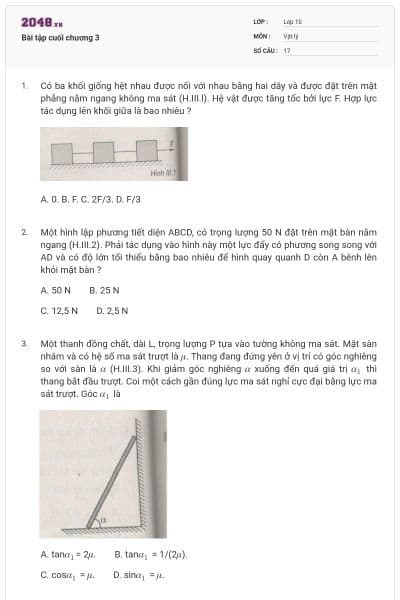 Bài tập cuối chương 3