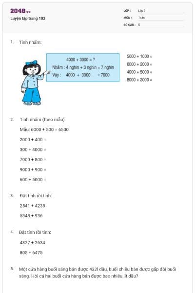 Luyện tập trang 103