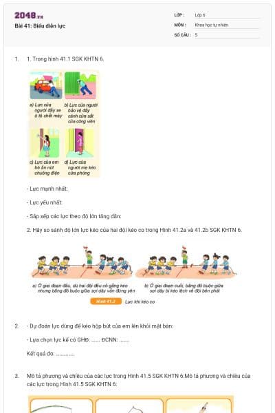 Bài 41: Biểu diễn lực