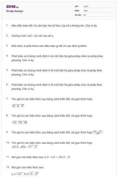 Ôn tập chương I