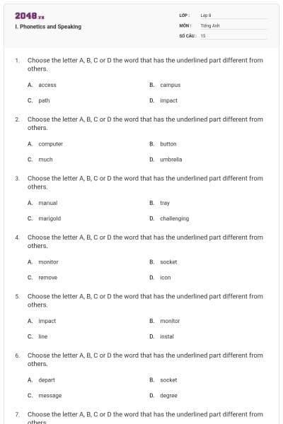 I. Phonetics and Speaking