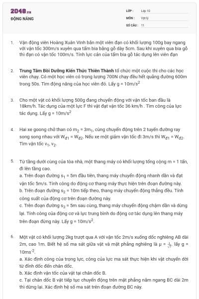 ĐỘNG NĂNG