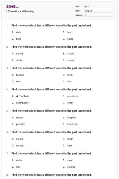 I. Phonetics and Speaking