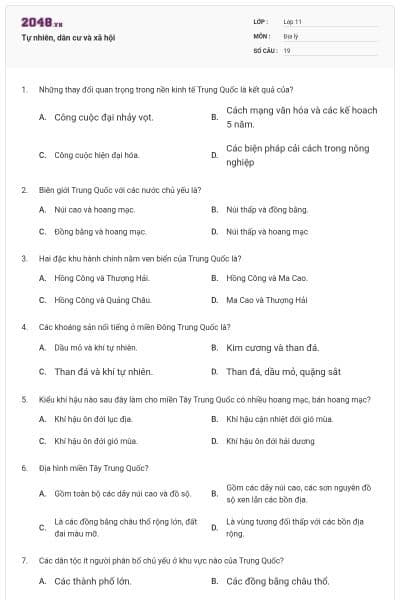 Tự nhiên, dân cư và xã hội