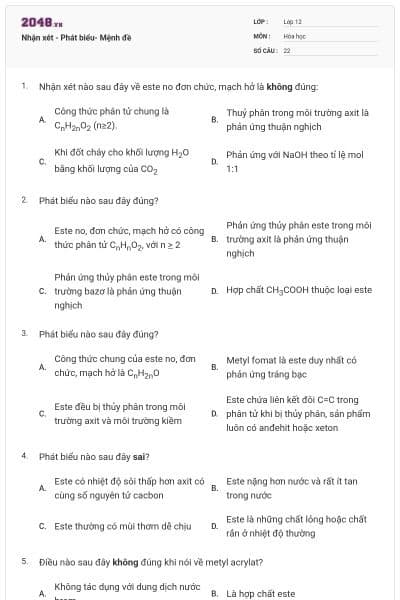 Nhận xét - Phát biểu- Mệnh đề