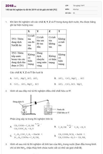 140 bài thí nghiệm từ đề thi 2019 có lời giải chi tiết (P2)