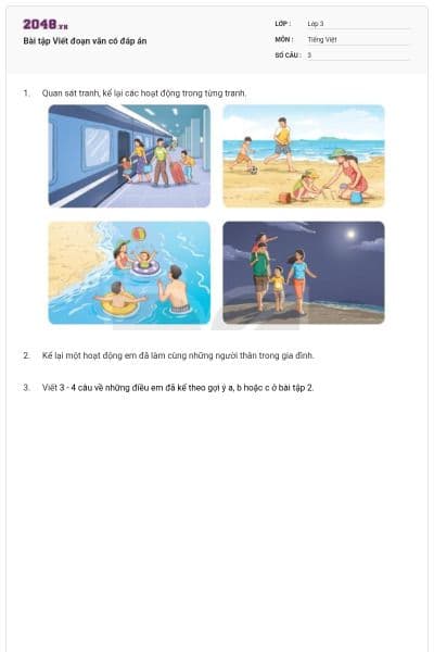 Bài tập Viết đoạn văn có đáp án