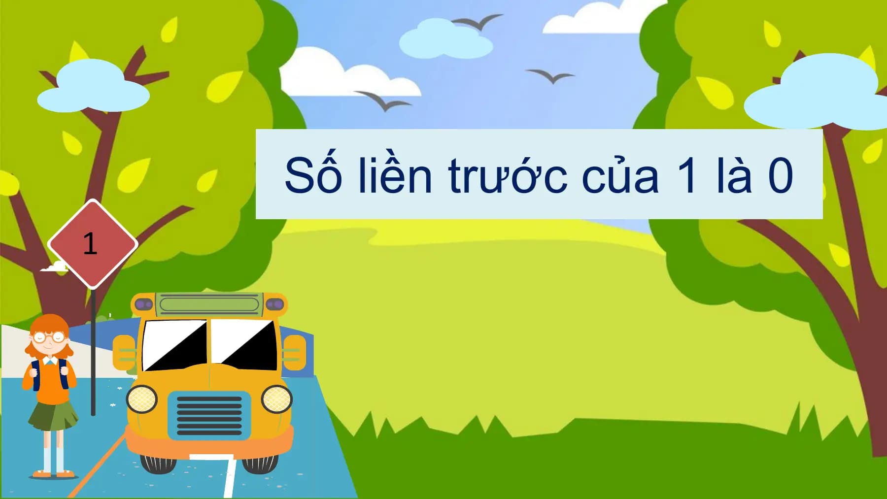 Số liền trước của 1 là…
 là 0
1