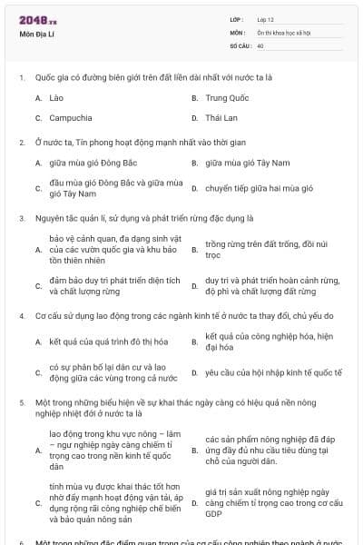 Môn Địa Lí
