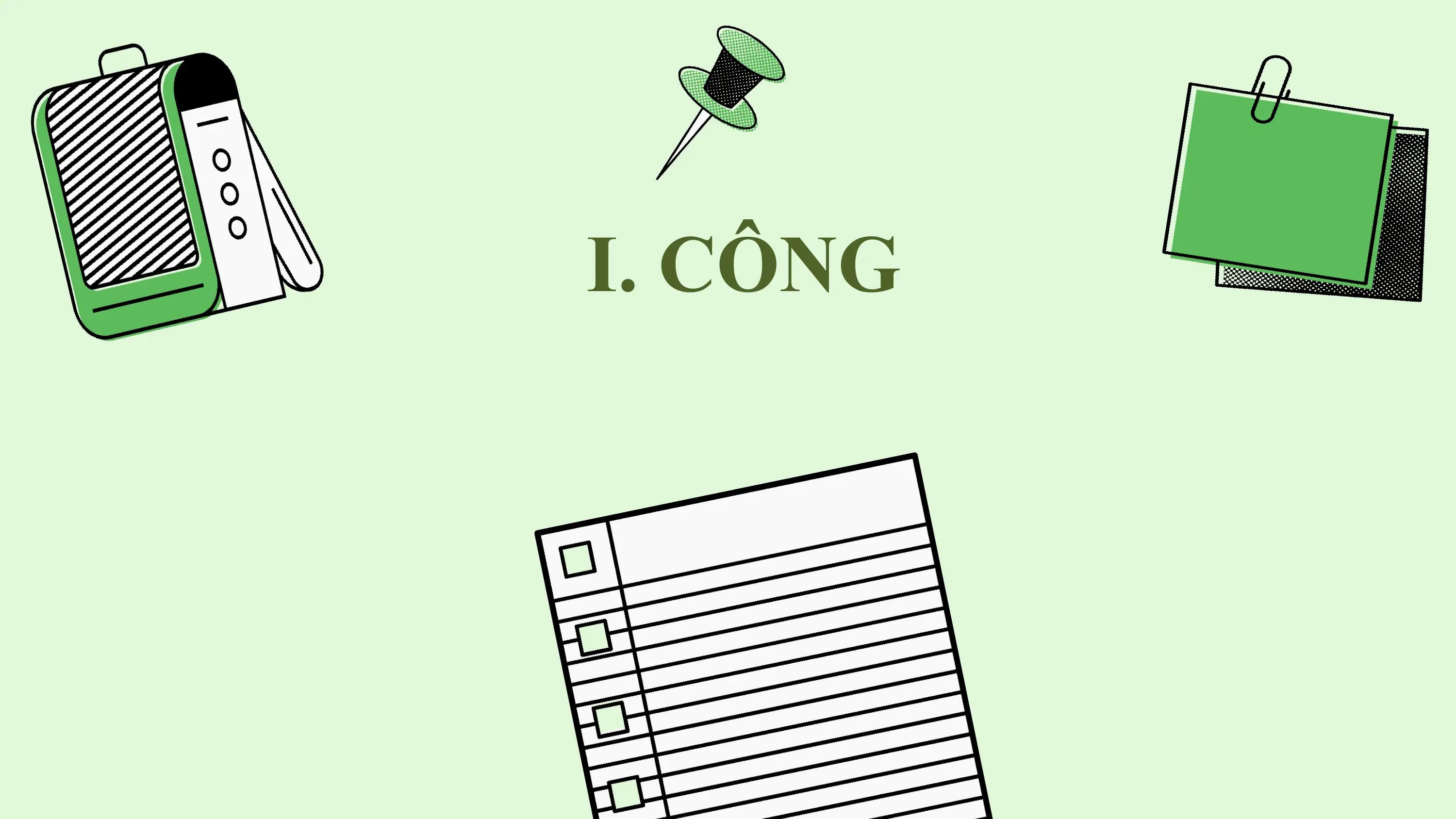I. CÔNG