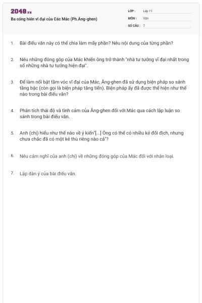 Ba cống hiến vĩ đại của Các Mác (Ph.Ăng-ghen)